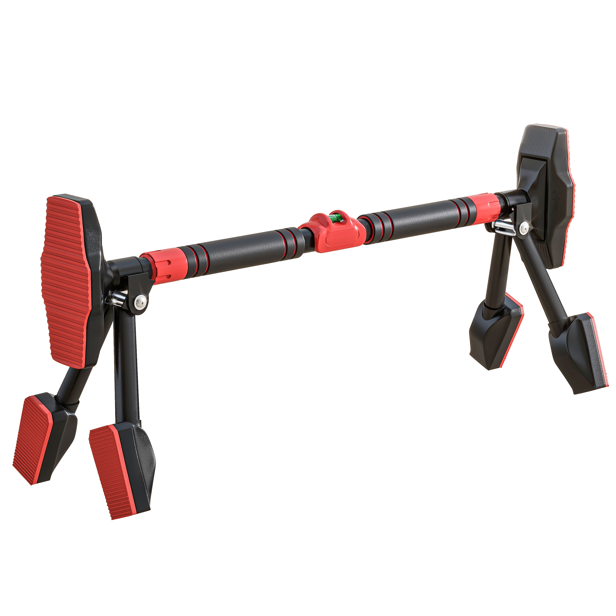 Verstellbare Klimmzugstange Von 80 Bis 110 Cm, Integrierte Türverstellung, Dreiecksstruktur, Bis 225 Kg, Schwarz