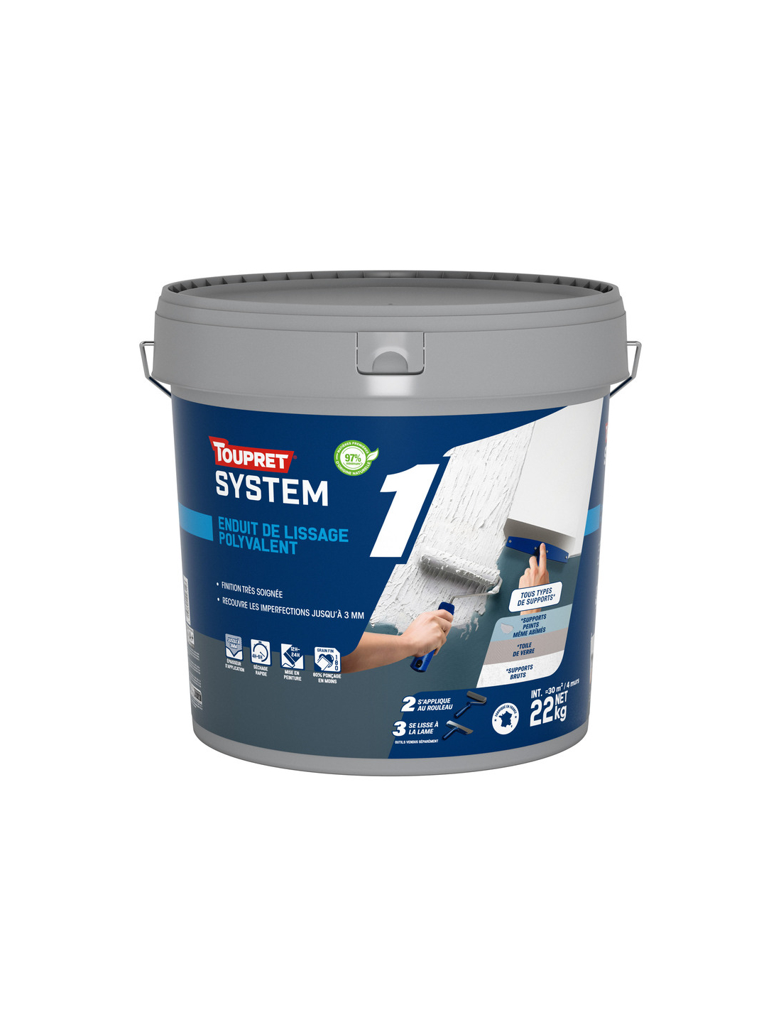 Glättspachtel Toupret Smoothing Compound 22 Kg Schnelltrocknend