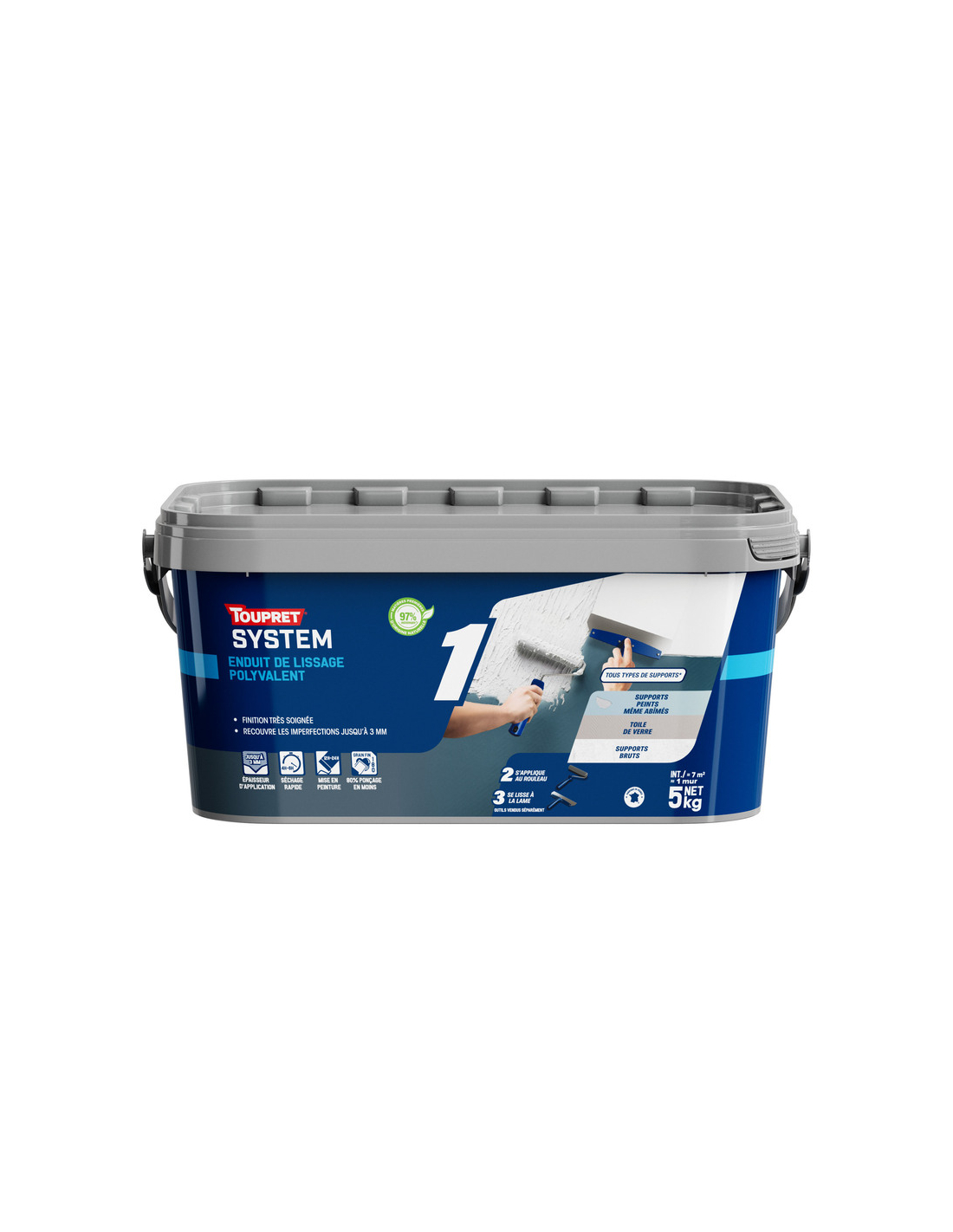 Oberflächenwerkzeug Toupret Smoothing Compound 5 Kg Schnelltrocknend
