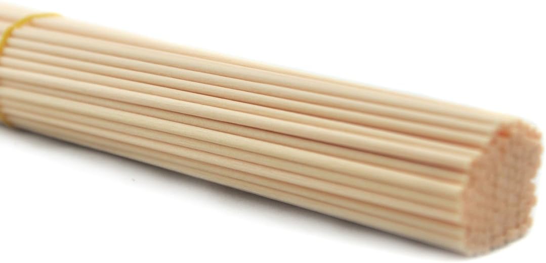 100 Stück Ersatzstäbchen Für Duftdiffusoren Aus Faserfaser (25 Cm X 3 Mm, Holzfarbe)