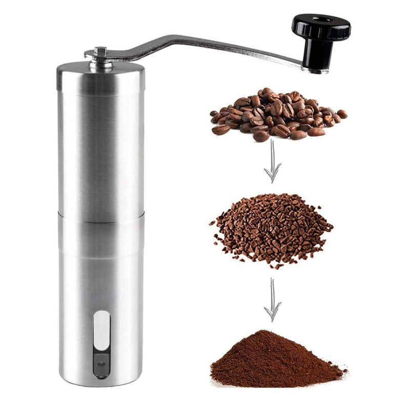 Manuelle Kaffeemühle (verstellbar) Kaffeemühle Aus Edelstahl Manuelle Kaffeemühle Keramikmahlwerk Tragbare Und Plastikfreie Verpackung