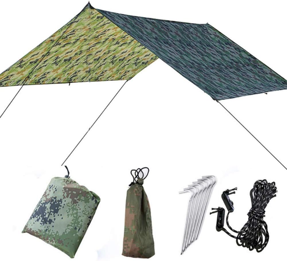 300 Cm X 290 Cm, Tragbare, Reißfeste, Wasserdichte Campingplane, Regenschutz, Sonnenschutz, Kompakt Und Leicht, Für Wanderungen, Rucksackreisen, Picknicks