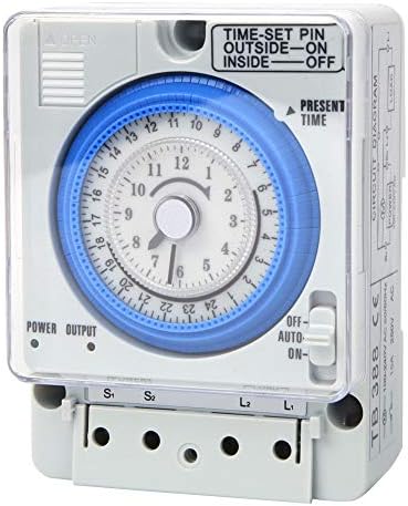 24-stunden-programmierbares Zeitrelais, 110–230 V Ac, Manueller/automatischer Mechanischer Zeitschalter Für Elektrische Haushaltsgeräte, Beleuchtung, Heimwerker