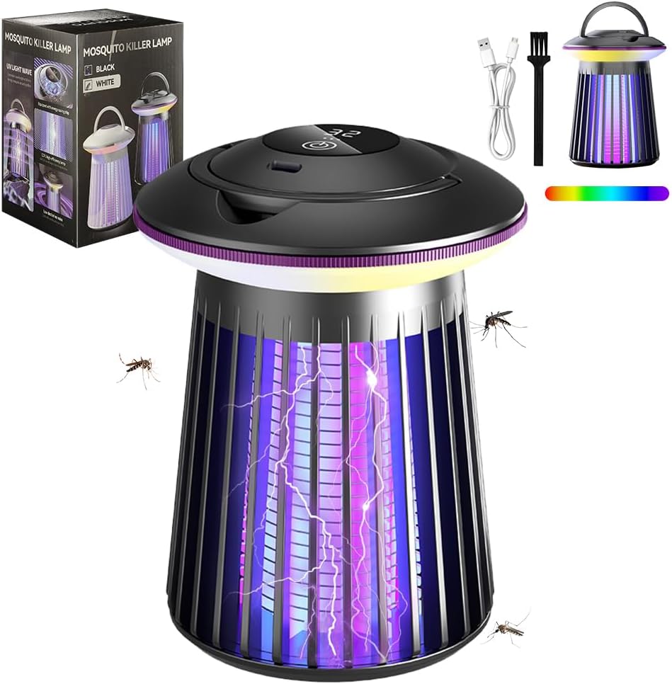 Mückenschutzlampe, 5 W Uv-fliegenschutzlampe, Elektrische Insektenabwehr, Wasserdicht, Für Den Innen- Und Außenbereich (mit Led-beleuchtung)
