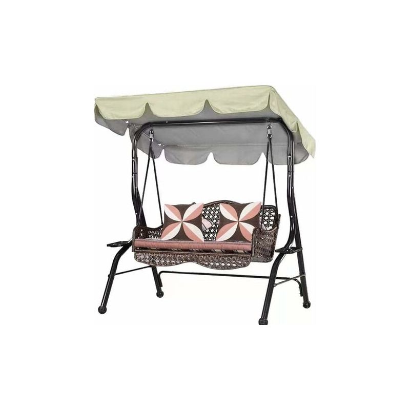 Ersatzdach Für Gartenschaukel, Wasserdicht (210d), Schaukeldach, Sonnenschutz Für Gartenschaukel, Uv-beständig (beige, 164 X 114 X 15 Cm) – Dreisitzer