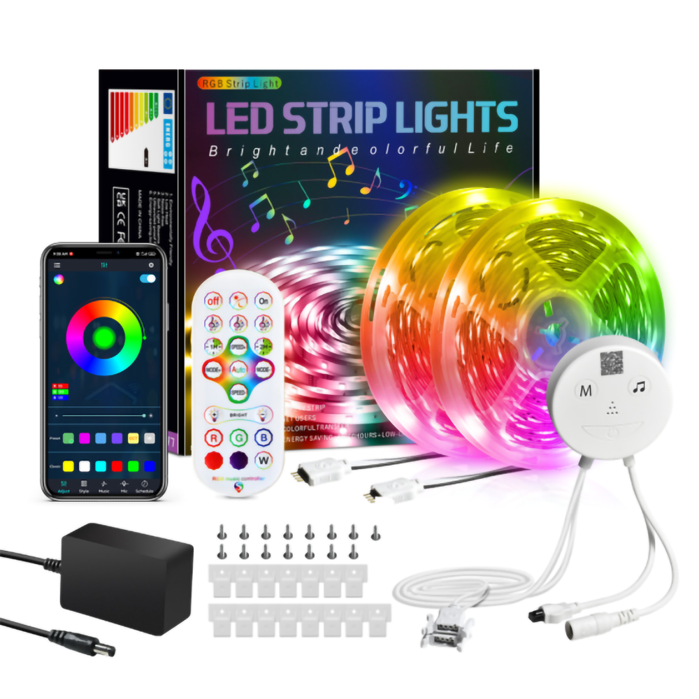 Bluetooth-led-streifen, 20 M, 360 Leds, 5050 Rgb, Wasserdicht, Steuerung Per Smartphone-app, Musiksynchronisation/timer-funktion