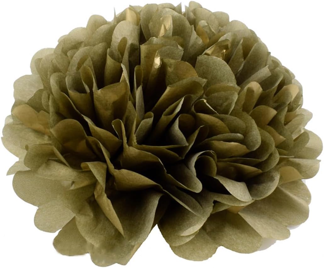 Künstliche Blumen, 5 Stück Künstliche Seidenpapierblumen Für Frühlingsparty, Babyparty, Karneval, Basteln, Hochzeitshintergrund, Gold, 10 Zoll