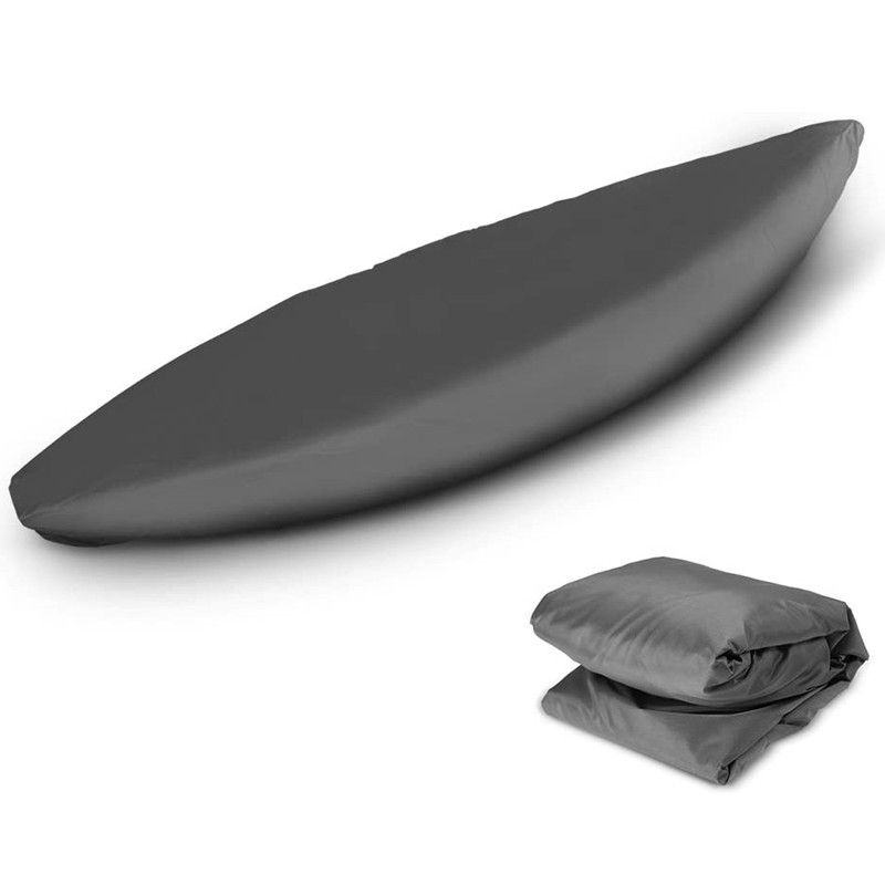 Wasserdichte Kajakabdeckung Für Die Lagerung Im Freien, Kanuabdeckung, Uv-schutz, Regendicht, Sonnenschutz Für Kajak, Kanu, Stand-up-paddleboard – 4,6–5 M, Grau