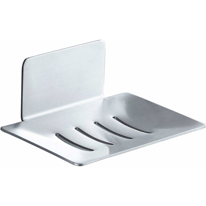 Seifenschale Zur Wandmontage, Selbstklebender Duschseifenhalter, Seifenschalenständer Aus Metall Ohne Bohren Für Badezimmer, Schwammhalter Für Die Küche, Silber