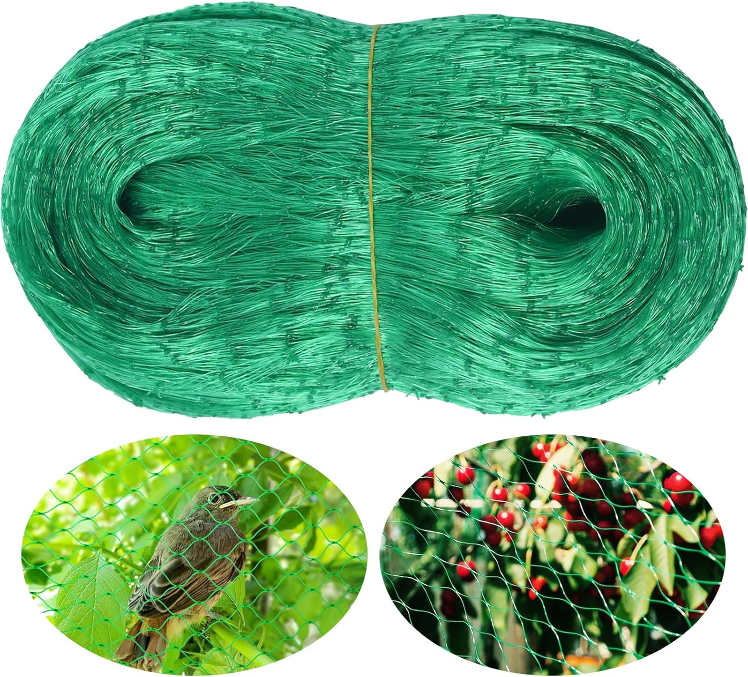 Vogelschutznetz, Vogelschutznetz 4x10m, Gartenvogelnetz, Für Obstgärten, Pflanzen (grün)