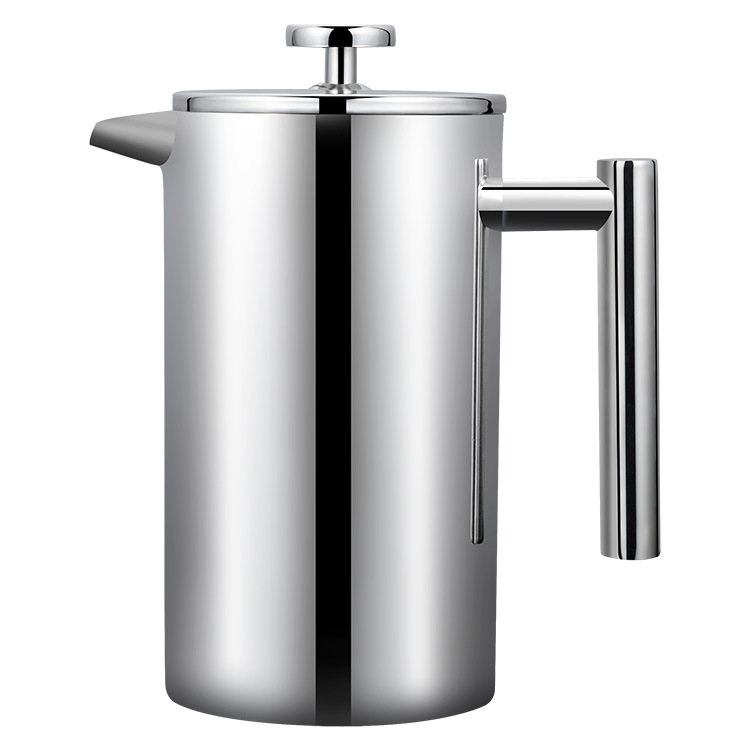 Kaffeemaschine, Küchen- Und Essgeschirr, French-press-kaffeebereiter Aus Edelstahl 304, Handgefertigte Teekanne, Fassungsvermögen: 1000 Ml