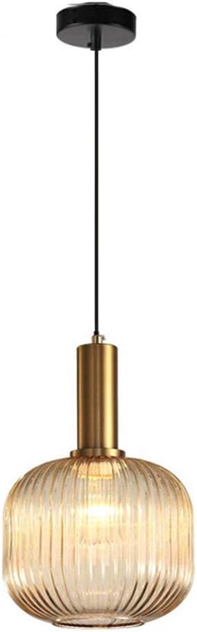 Moderner Kronleuchter, Goldene Pendelleuchte Mit Bernsteinfarbenem Glasschirm, Led-pendelleuchte