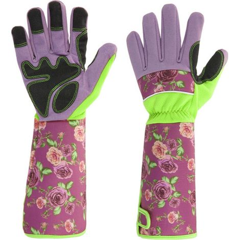 Langärmlige Gartenhandschuhe Mit Handgelenkschutz Für Gartenarbeit, Baumschnitt Und Andere Gartenarbeiten - Rosa - Unisex-schutzhandschuhe - Ein Paar (lila)