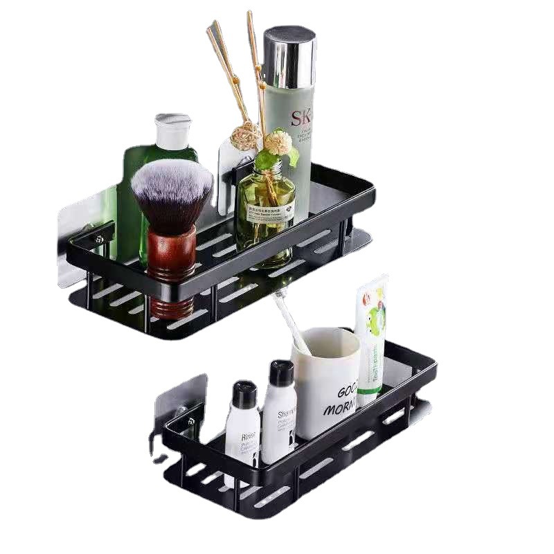 Duschregal Ohne Bohren Duschregal Edelstahl 2 Ebenen Badezimmerregal Duschregal Ohne Bohren Shampooregal Duschregal, Bad & Wc (schwarz)
