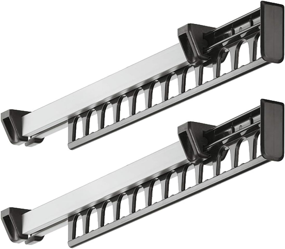 Garderobenständer, Ausziehbarer Garderobenständer, Schiebegarderobe, Kleiderbügel Für 12 Kleiderbügel, Länge 312 Mm, 2 Stück