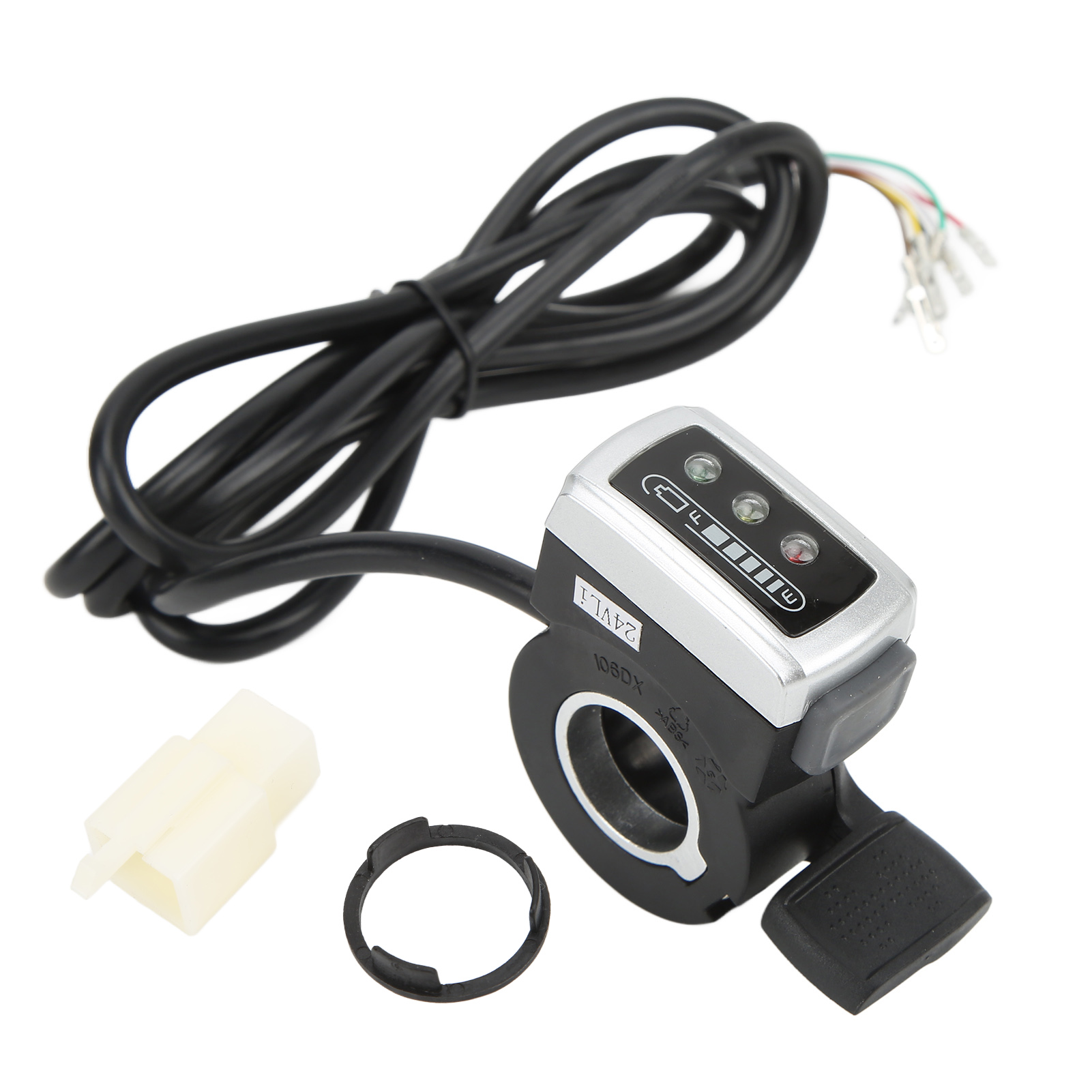 6-draht-daumengashebel Mit Ein/aus-schalter, Batterieanzeige, 22-mm-öffnung Für Elektrofahrrad, Roller, 24 V