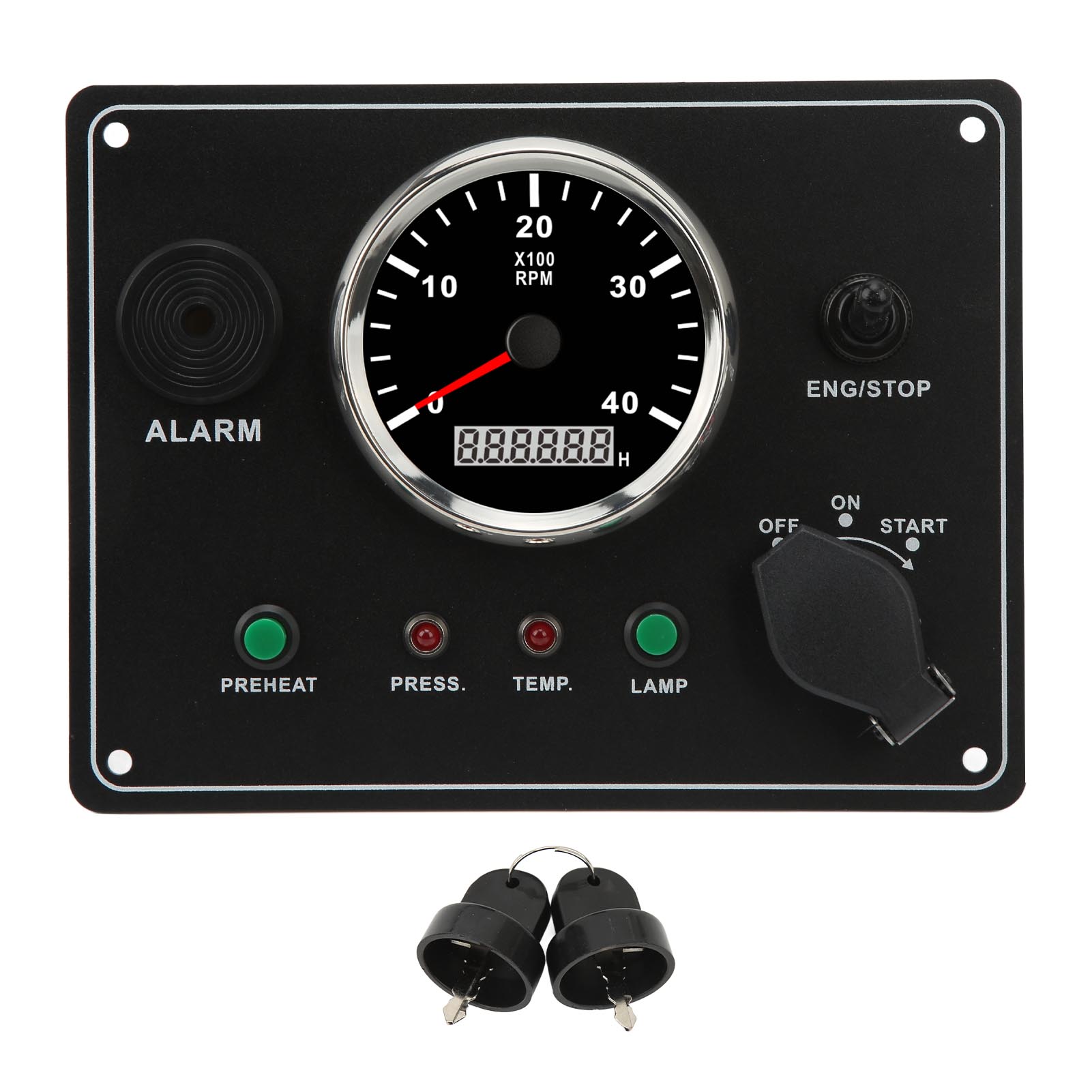 Boots-instrumententafel, Multifunktional, 4000 U/min, Roter Hintergrundbeleuchtung, Rv-schalter Mit Alarmfunktion Für Marine-yacht, 12 V