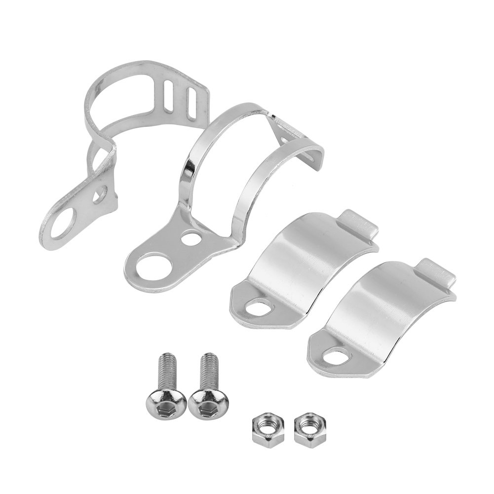 2pcs Motorrad Blinker Halterung Fit Für 30-45mm Gabel Roller (silber)