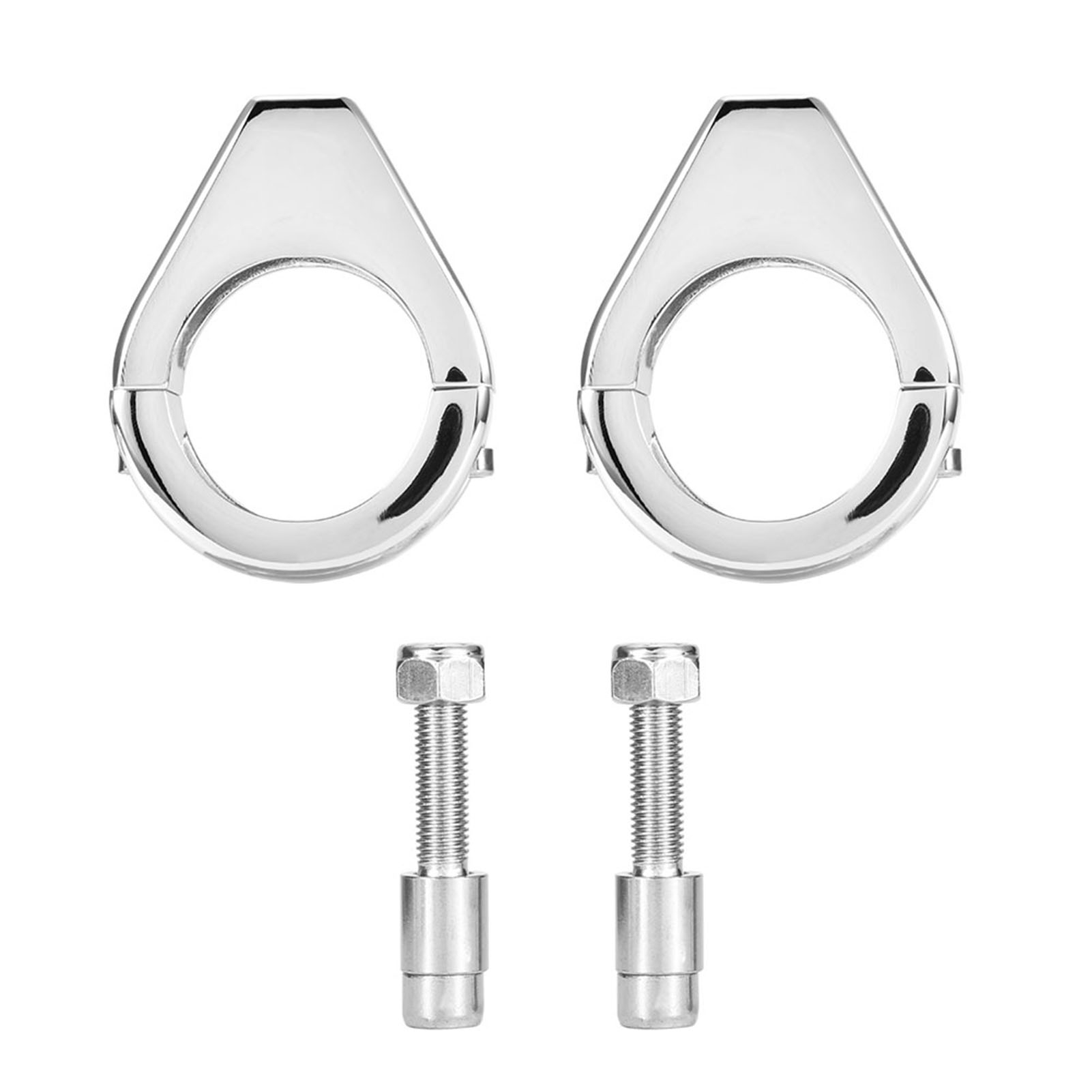 Aluminiumlegierung Motorrad Modifizierte Blinkerhalterung 41mm Gabelklemmen Silber
