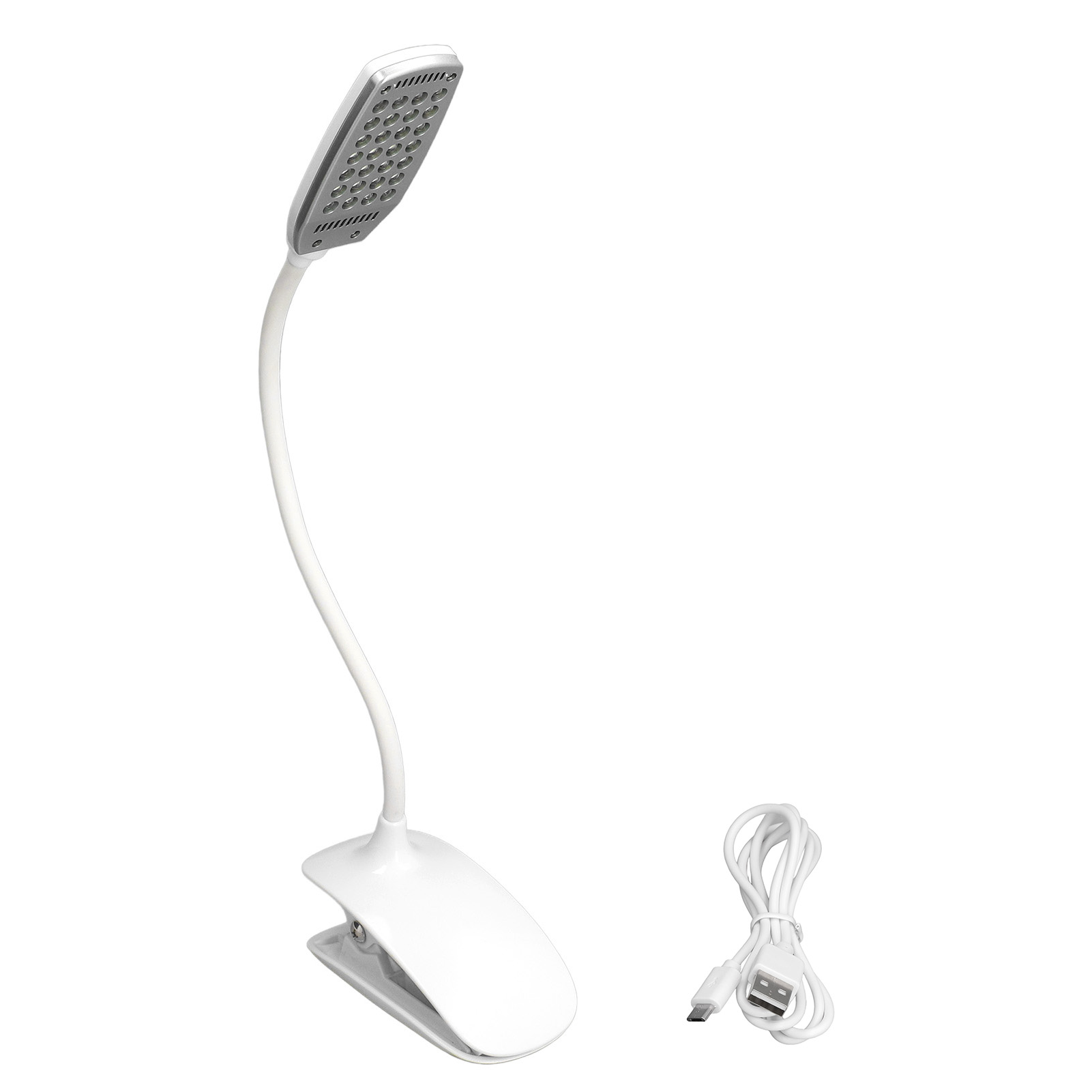 Led-clip-tischlampe, Faltbar, 28 Leds, Augenschutz, Wiederaufladbar, Usb-leselicht Mit Akku Für Schlafsaal, Büro
