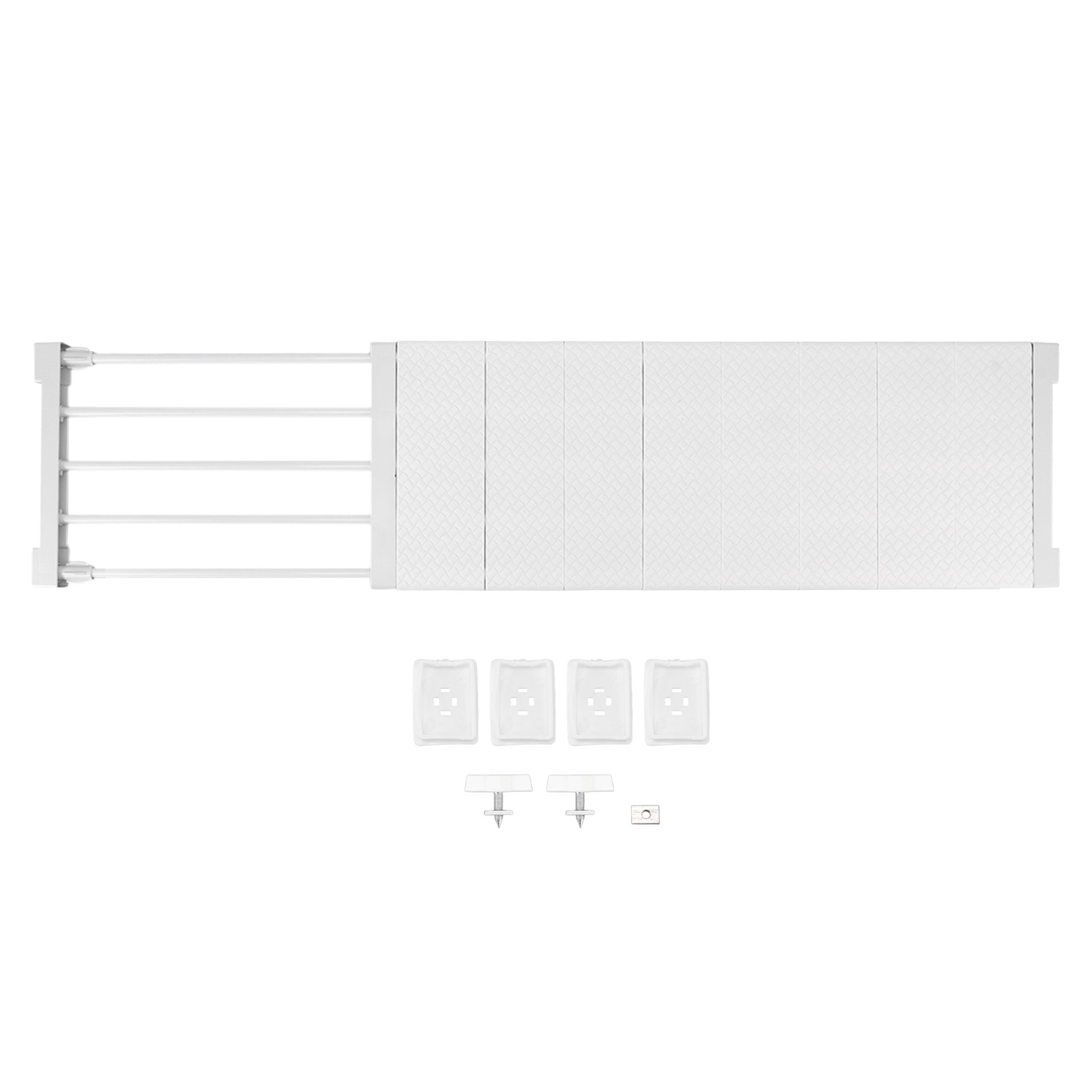 Spannungsregal, Verstellbarer Schrankteiler, 24 Cm Breite, Aufbewahrungsregal Für Schrank, Kleiderschrank, 75–120 Cm