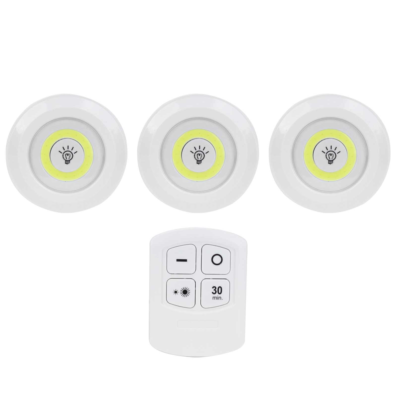 3 Stücke Cob Nachtlicht Fernbedienung Timing Dimmen Lampe Schlafzimmer Kleiderschrank Nachttisch
