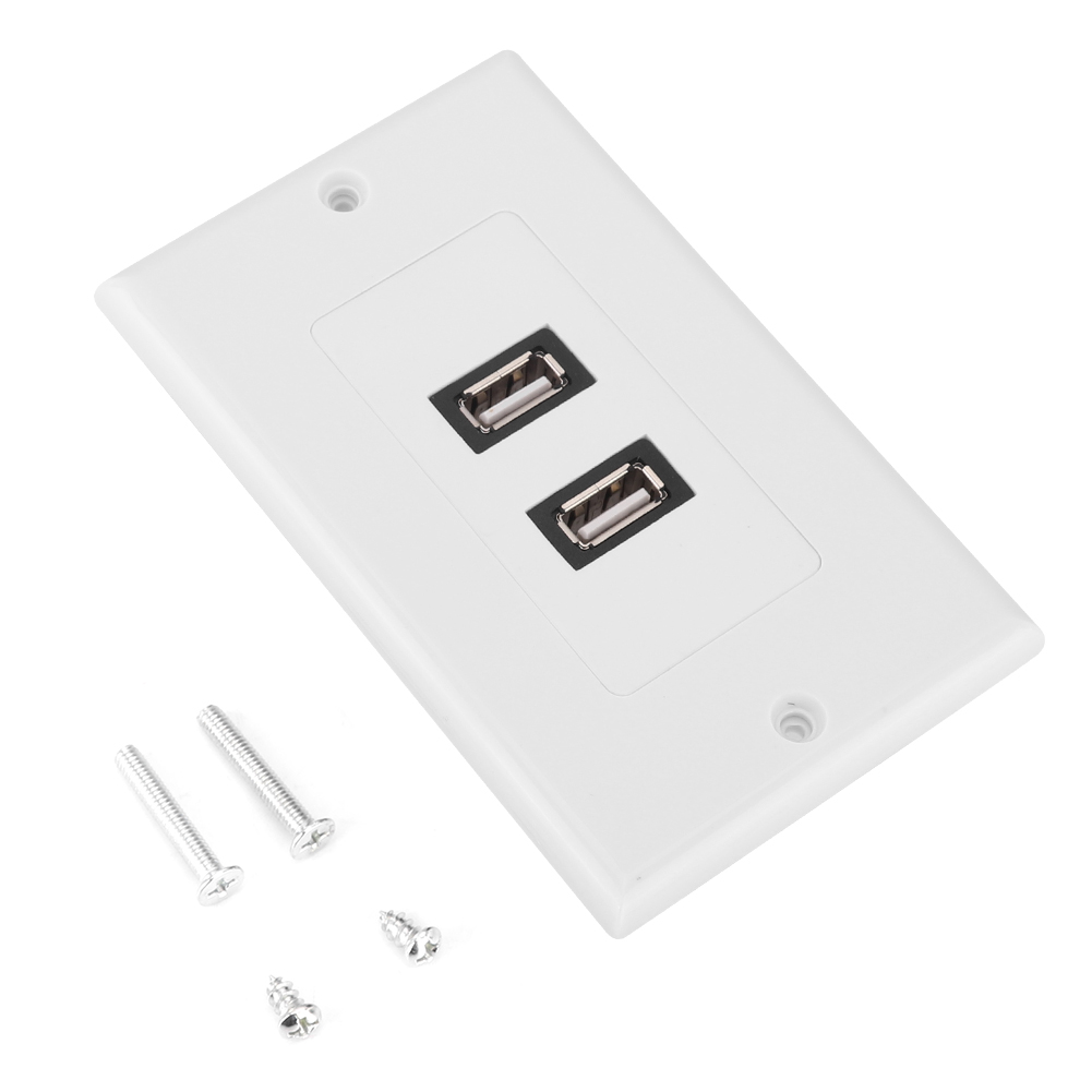 Dual-port-usb2.0-wandplattenpaneel Für Die Dekoration Von Heimbürogebäuden Und Hotels