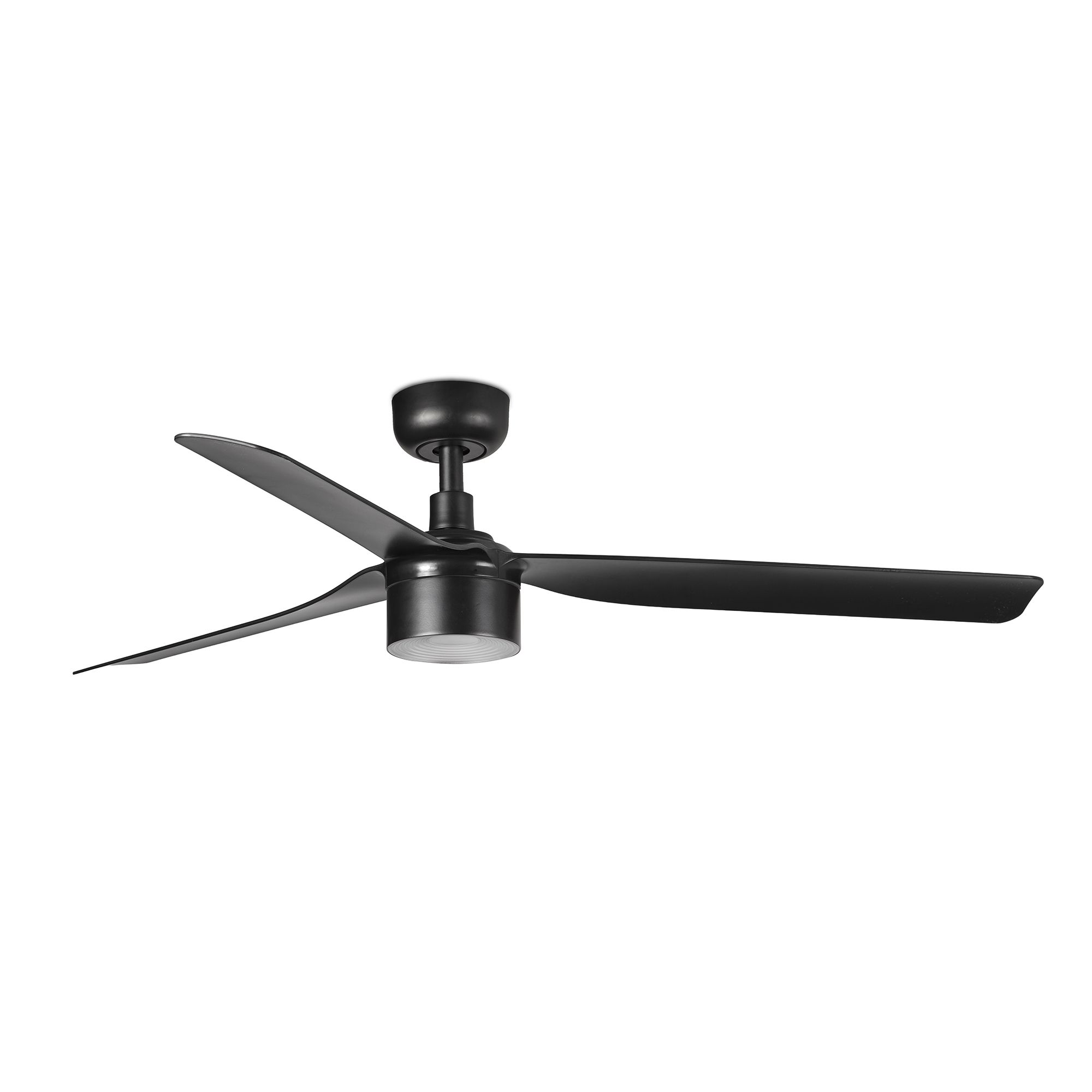 Faro Ventilador De Techo Punt Tek M Negro Opaco De Acero 3 Aspas Faro-33815wt3n