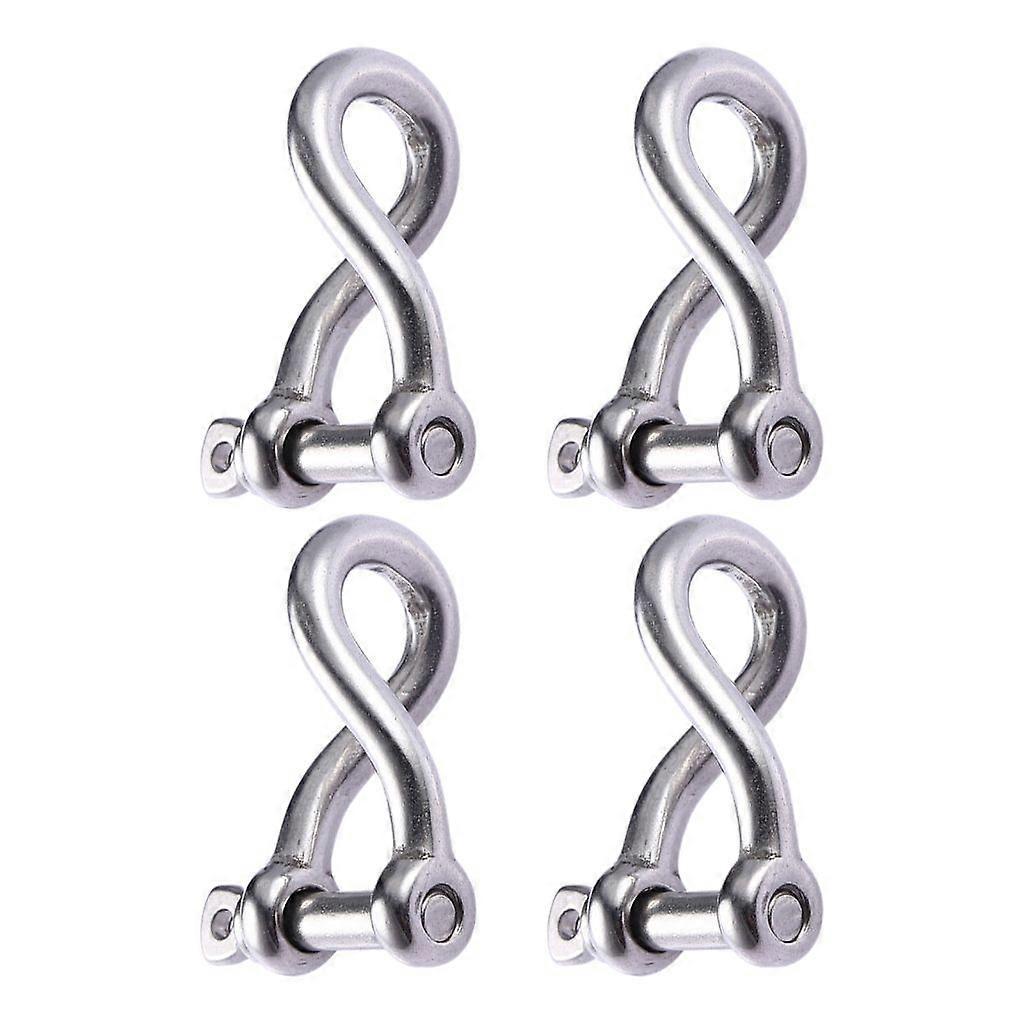 Bows Shackle Marine Edelstahl D-ringe Bows Shackle Bootsausrüstung 4er-pack