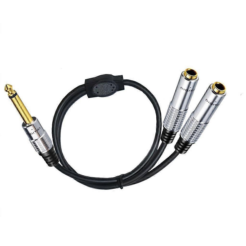 6,35-mm-klinkenstecker Auf Zwei 6,35-mm-klinkenbuchsen-kopfhöreradapter-stereo-splitterkabel