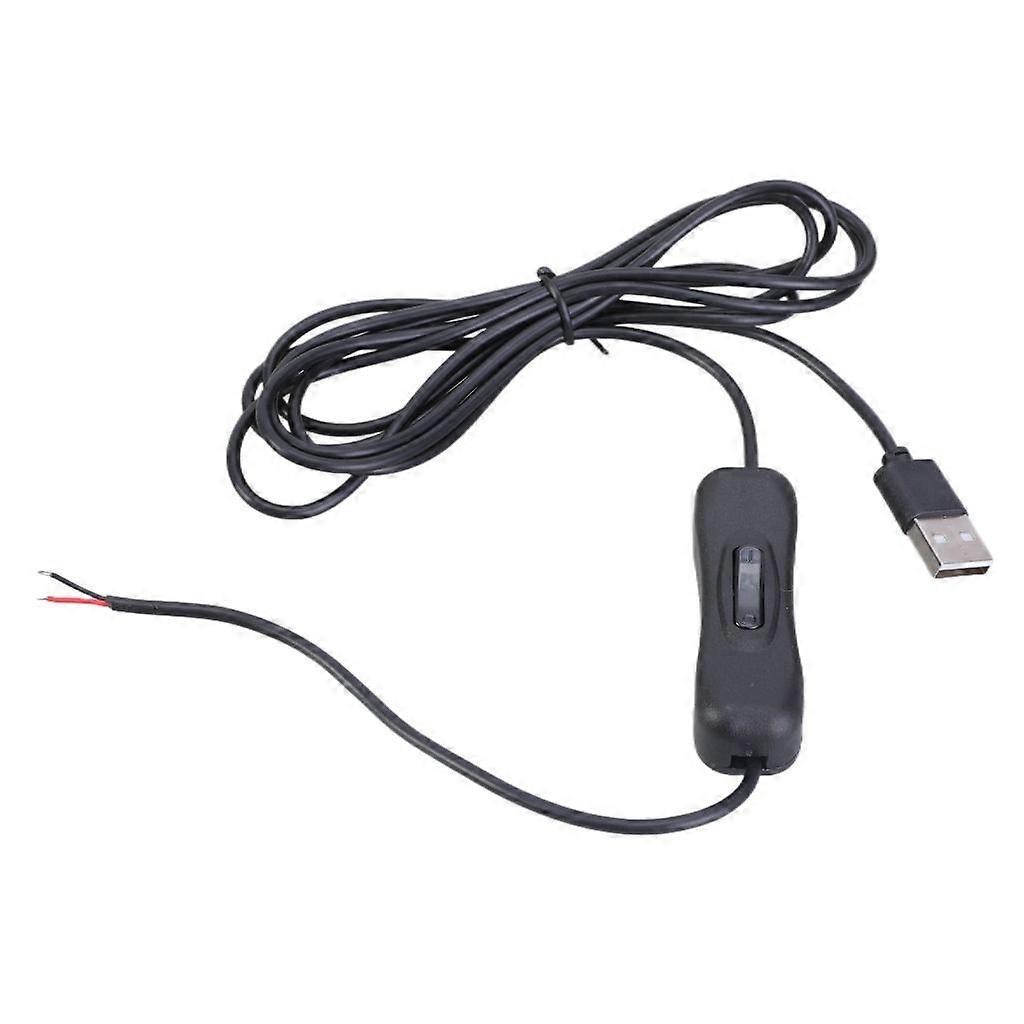 Offenes Usb-kabel Mit Schaltern, 2-adriges Ladekabel (stecker) Für Led-leuchten
