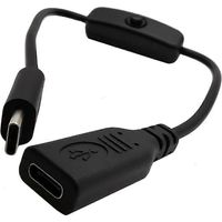 Verbessertes Usb-c-zu-usb-c-adapterkabel, 22 Awg, 3 A, 30 V, Mit Steuerschaltern Für Elektronische Geräte