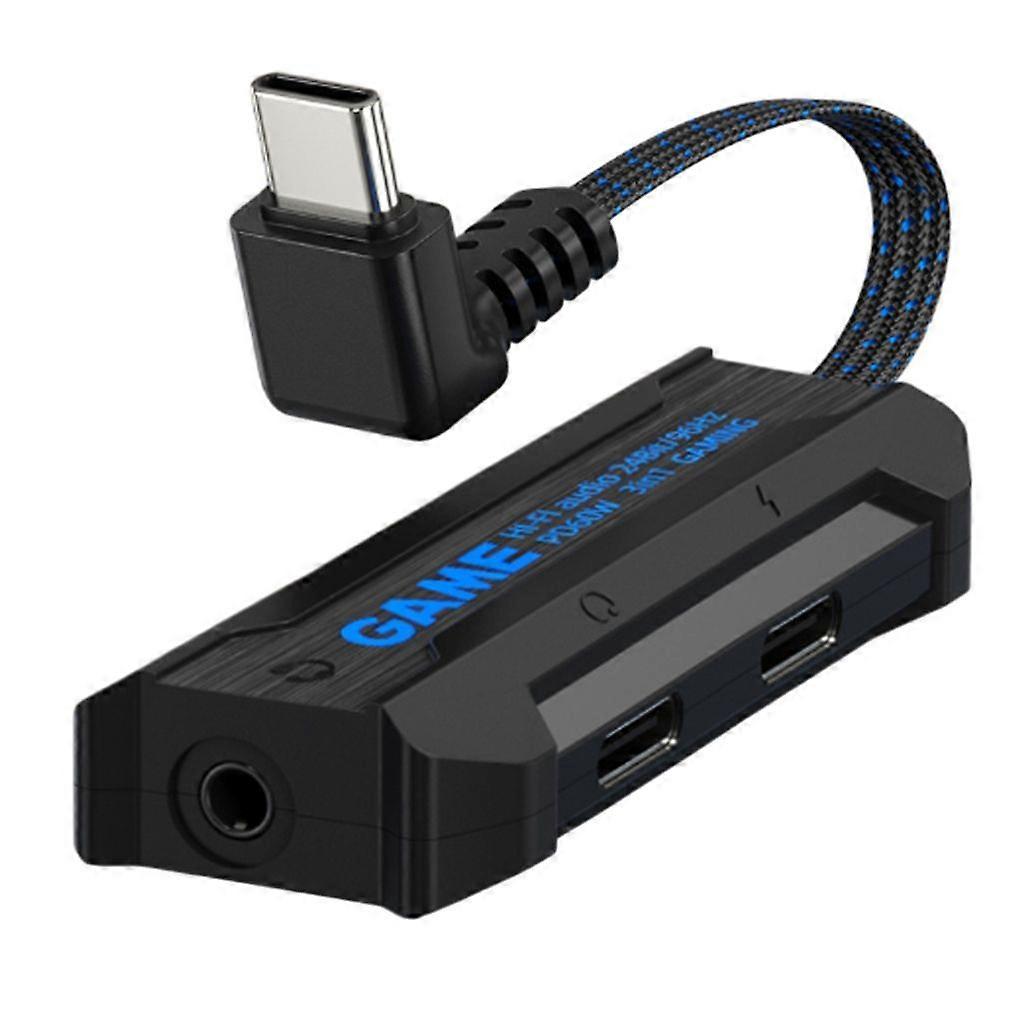 3-in-1 Usb-c-auf-3,5-mm-kopfhöreranschluss-adapter, Typ-c-auf-headset-konverterkopf