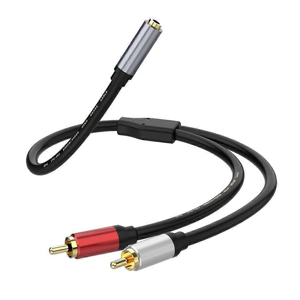 3,5-mm-klinke-auf-2-cinch-stecker-adapterkabel Für Kopfhörer Und Heimkinos