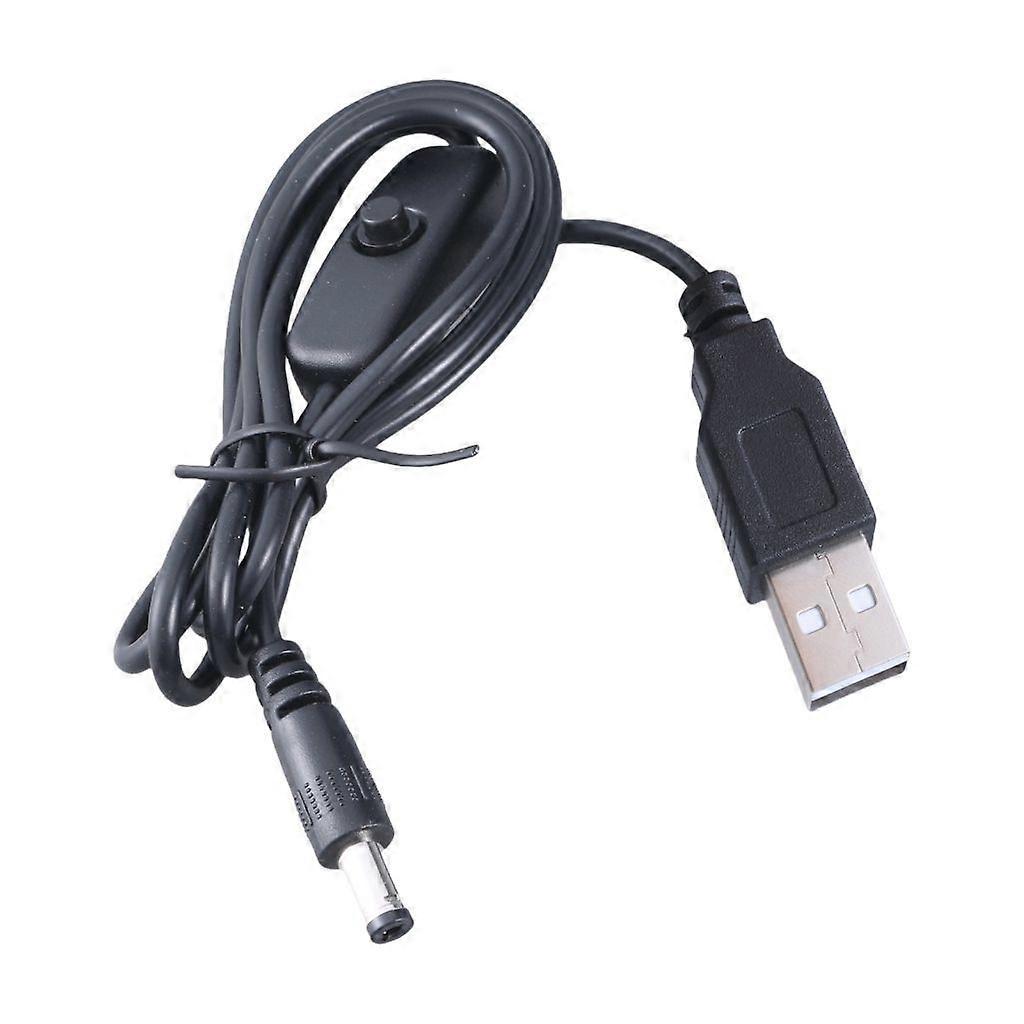 1 M Langes Usb-stecker-auf-5,5x2,1-mm-stecker-kabel Mit Schaltern Für 5-v-lüfter-led-beleuchtung