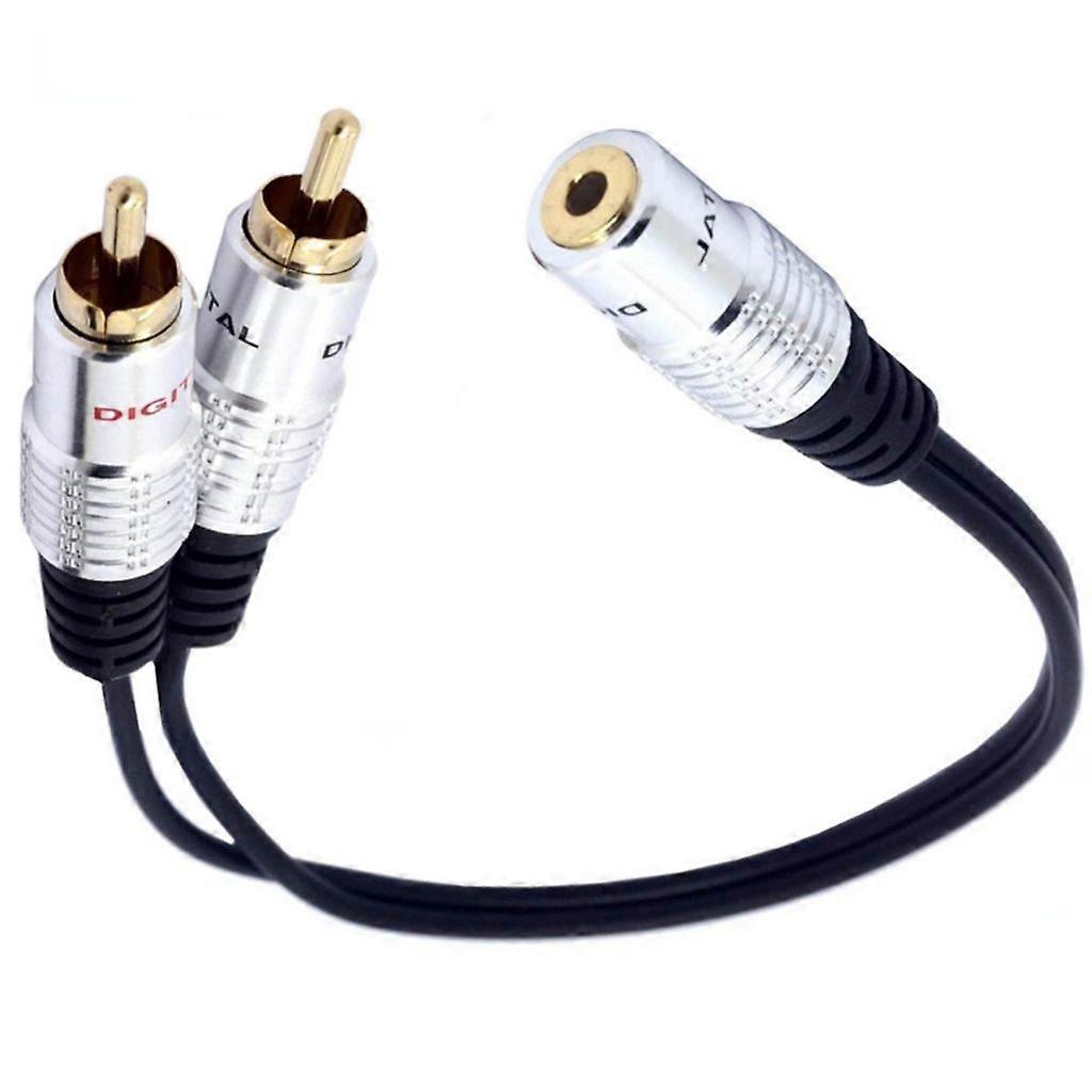 Stereo-kabel Mit 3,5-mm-klinkenbuchse Auf 2 Cinch-stecker, Vergoldet