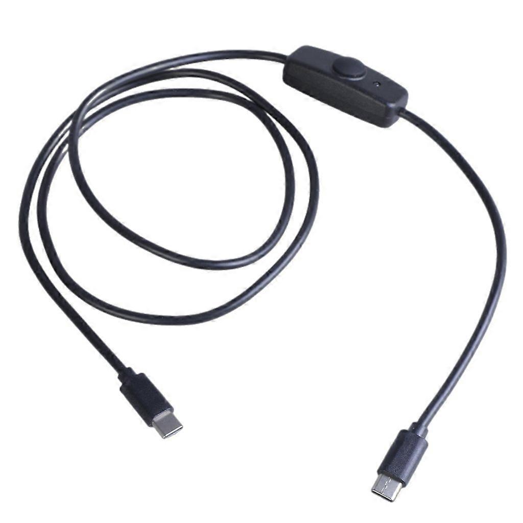 480 Mbit/s Usb-c-stromkabel Mit Integrierten Schaltern (stecker Auf Stecker)
