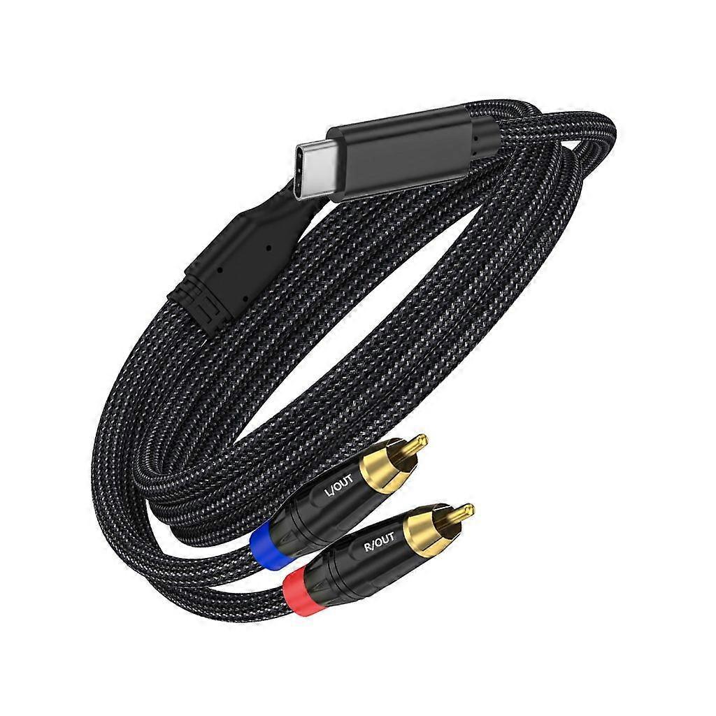 Usb-c-auf-2rca-kabel Mit Vergoldeten Steckern Für Heimkinoanlagen