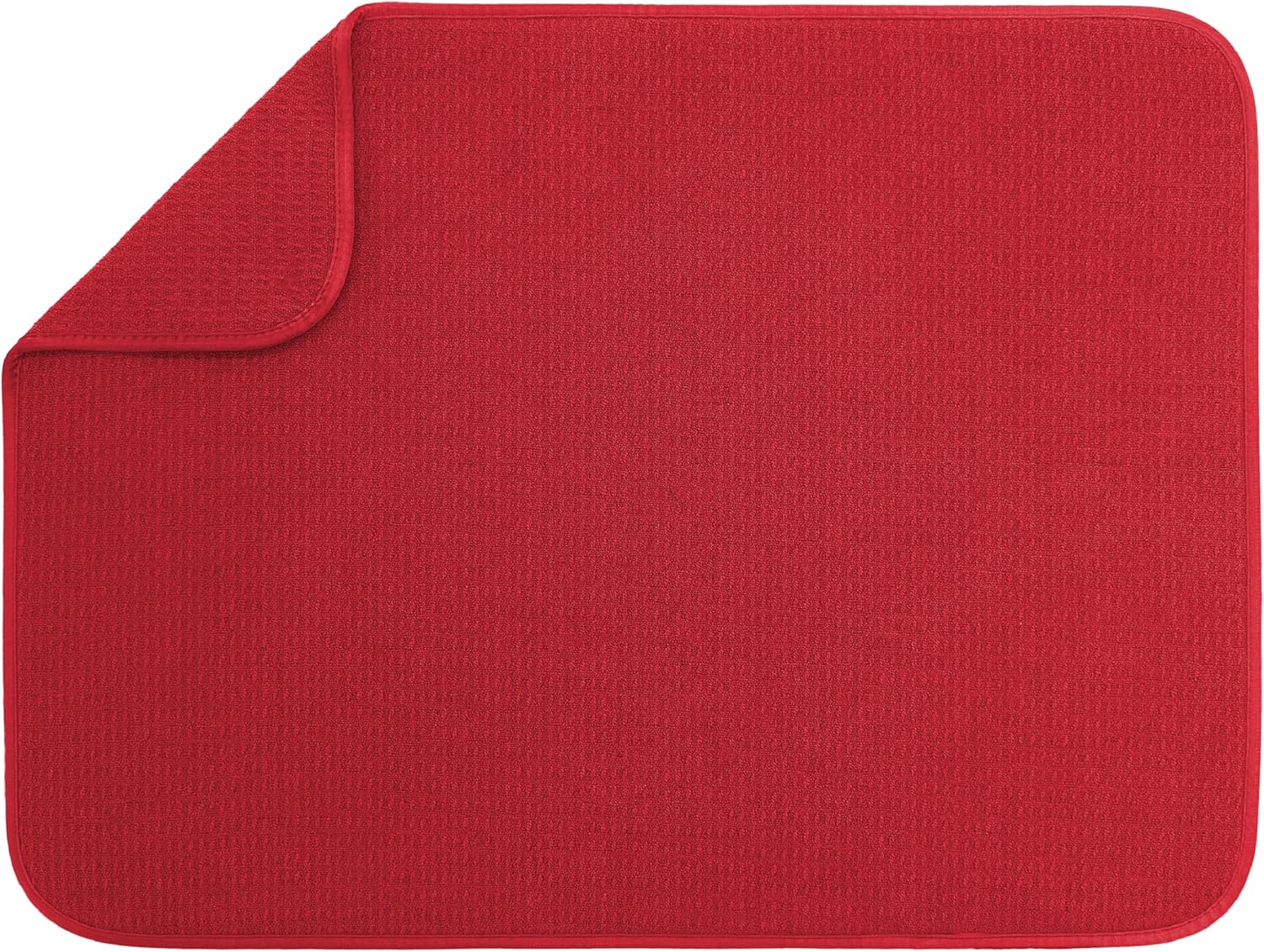 Mikrofaser-abtropfmatte 30 X 40 Cm – Extrem Saugfähig, Schnelltrocknend – Maschinenwaschbar – Für Alle Küchenutensilien Geeignet – Rot