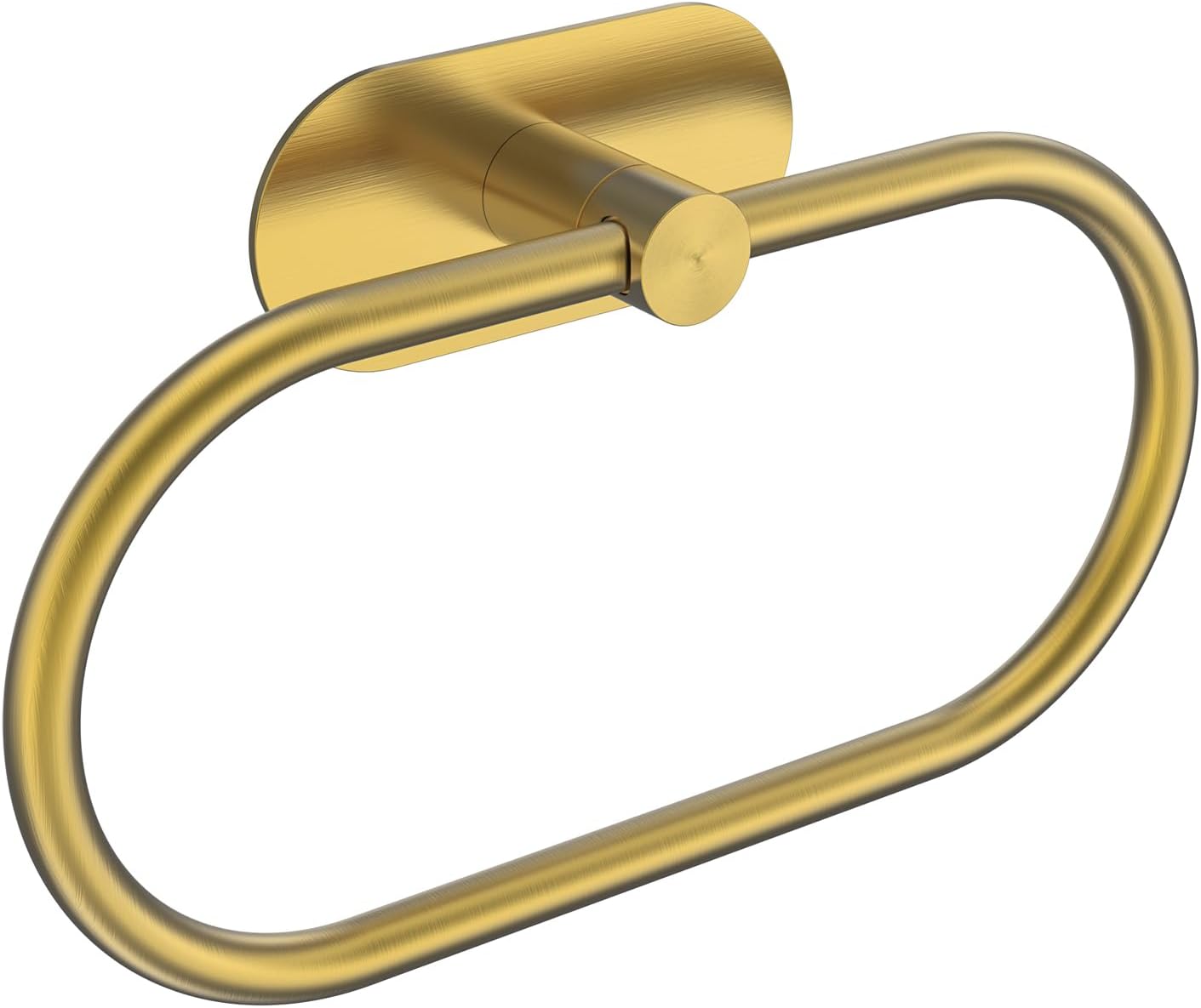 Wandmontierter Handtuchhalter Aus Edelstahl – Ovale Form – Kein Bohren Erforderlich – Goldfarben – Geeignet Für Badezimmer Und Küchen.