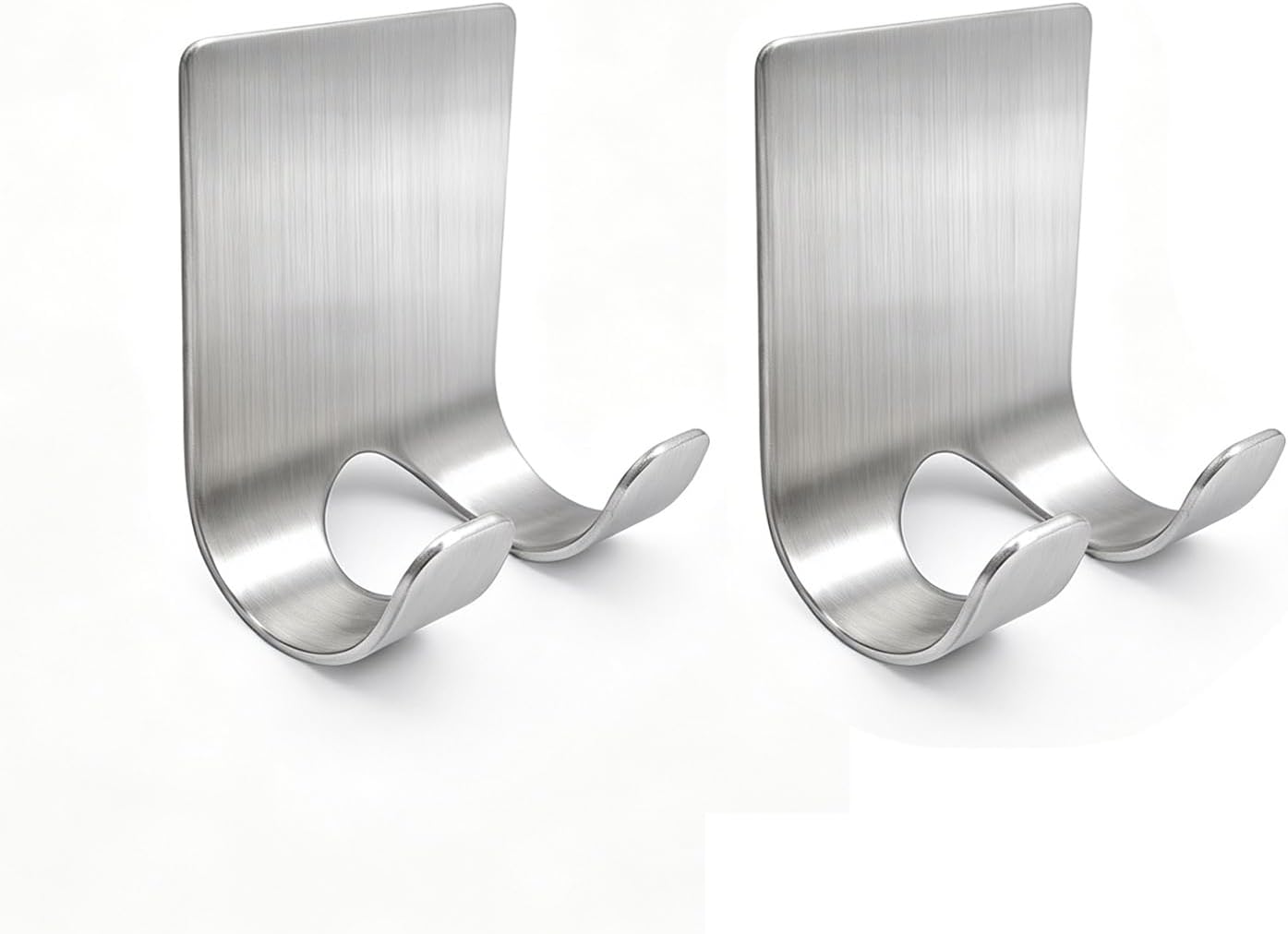 Selbstklebender Rasiererhalter Und Haken (2er-set) – Badezimmerregal (für Bademantel, Handtuch, Badeschwamm) – Silber