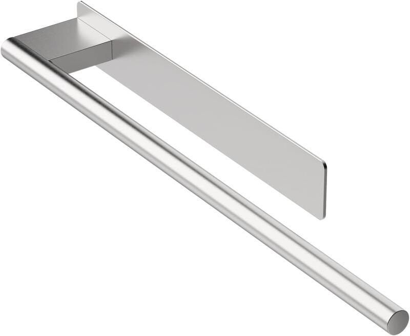 Einzelner Handtuchhalter – Silber – Edelstahl – Bohrfreie Montage – Gebürstete Oberfläche