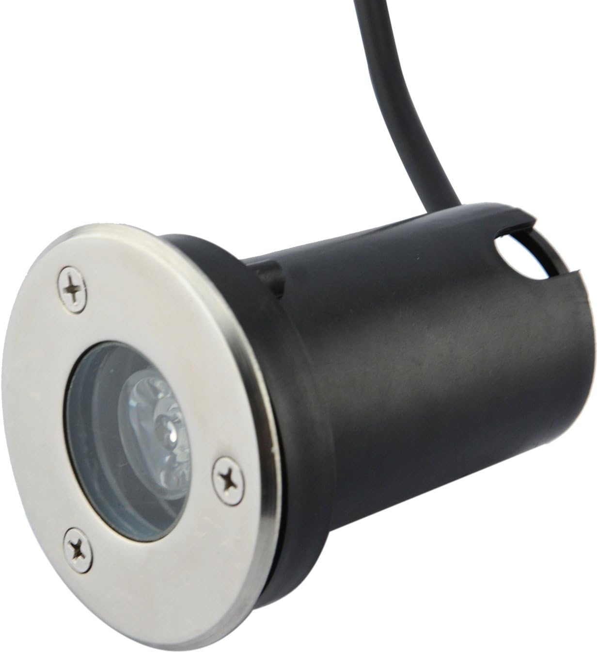 Led-einbaustrahler, 1 Watt, Schutzart Ip65, Warmweißes Licht, Außenbeleuchtung, Integrierter Transformator, Geeignet Für Gehwege Und Terrassen.