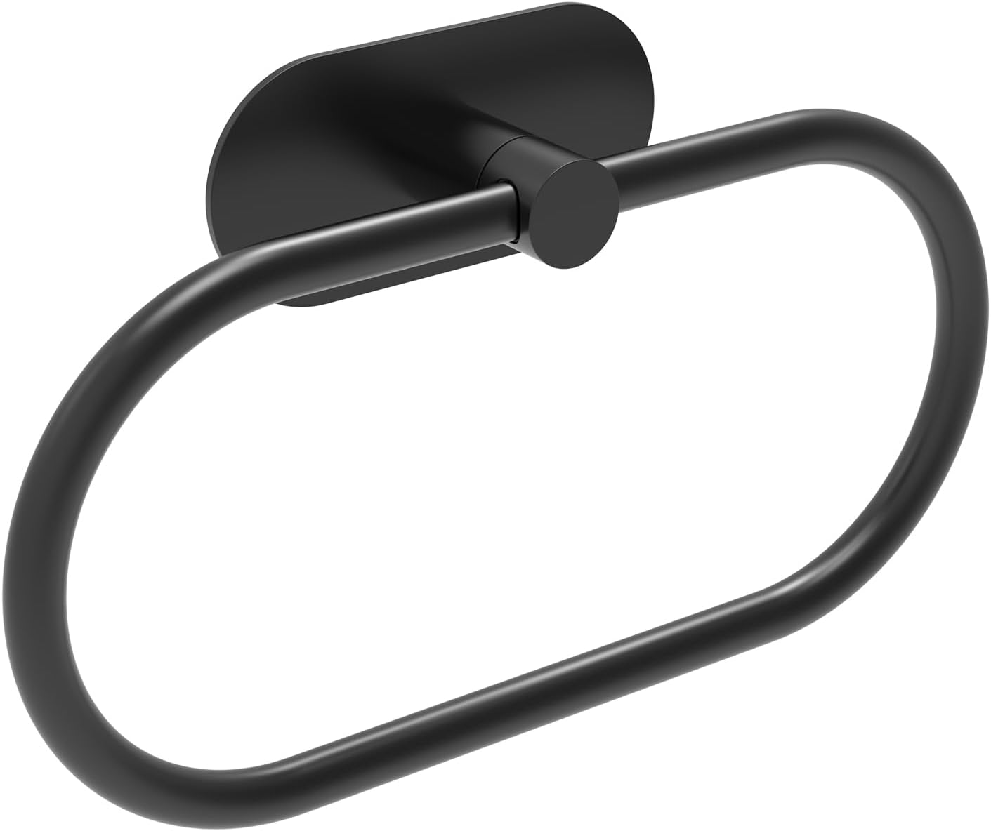 Wandmontierter Handtuchhalter Aus Edelstahl – Ovale Form – Kein Bohren Erforderlich – Schwarz – Geeignet Für Badezimmer Und Küchen.