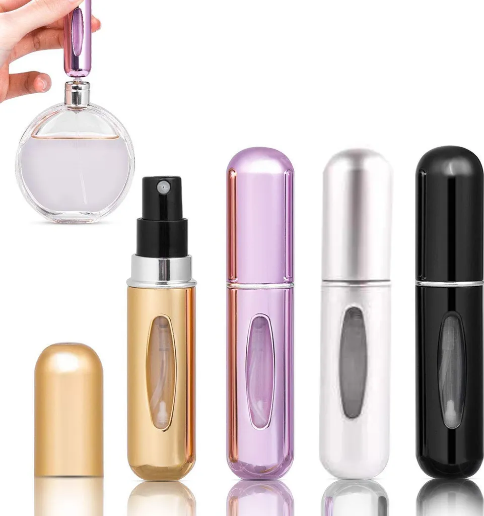 Stück Parfümzerstäuber, 5ml Nachfüllbare Reisen Portable Parfüm Zerstäuber Mit Fenster Für Handtasche, Reisen, Ferien, Flugreisen