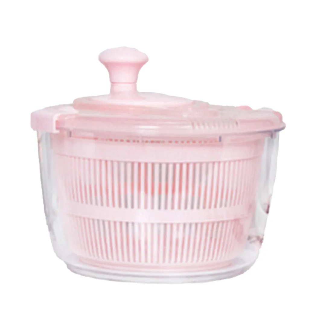Salatschleuder Obst- Und Gemüsetrockner Schnelltrocknendes Design Bpa-frei Trocknen Und Abtropfen Von Salat Und Gemüse,rosa