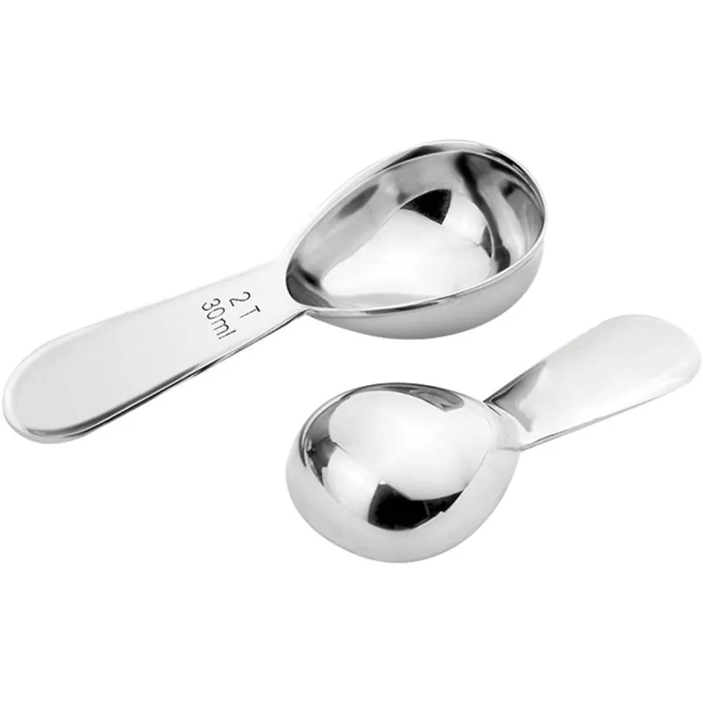 Messlöffel Kaffeelöffel Edelstahl Kaffeelöffel Set 1 Esslöffel (15 Ml) Und 2 Esslöffel (30 Ml) Haltbares Multifunktionales Kaffeepulver, Tee, Mehl