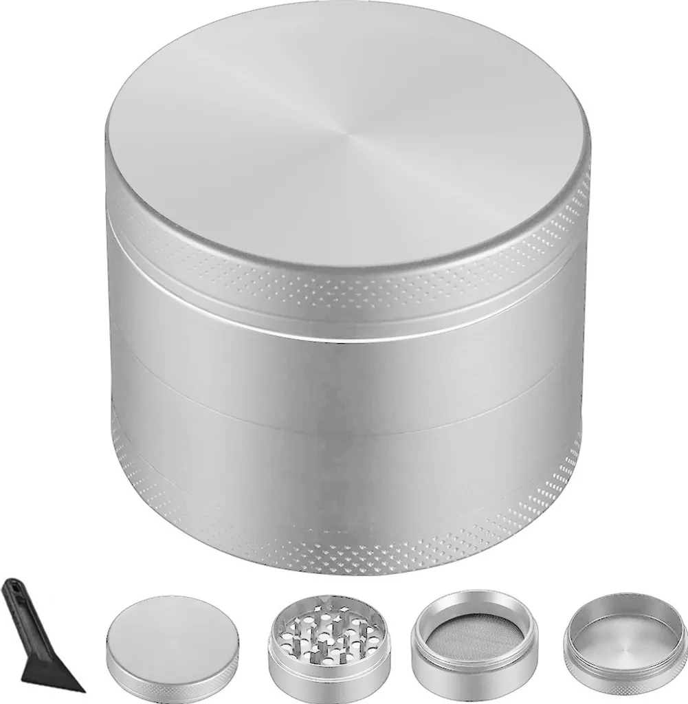 Pollen Grinder Crusher Für Spice,kräuter,gewürze,herb,kaffee 4-teiliges Set Mit Pollen Scraper