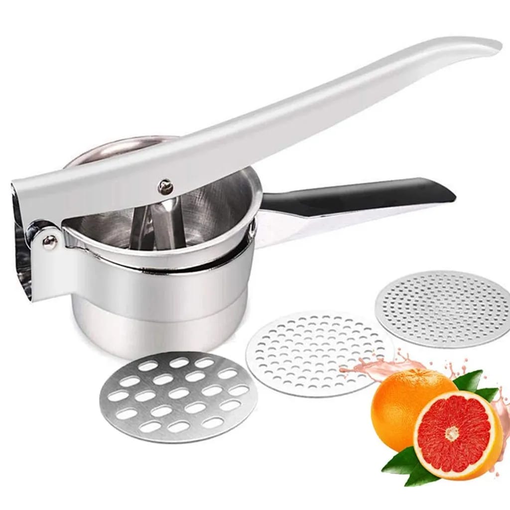 Kartoffelpresse, Mit Runder Lochung, Aluminiumdruckguss, Länge: 29.5cm, Spätzlepress, Silber