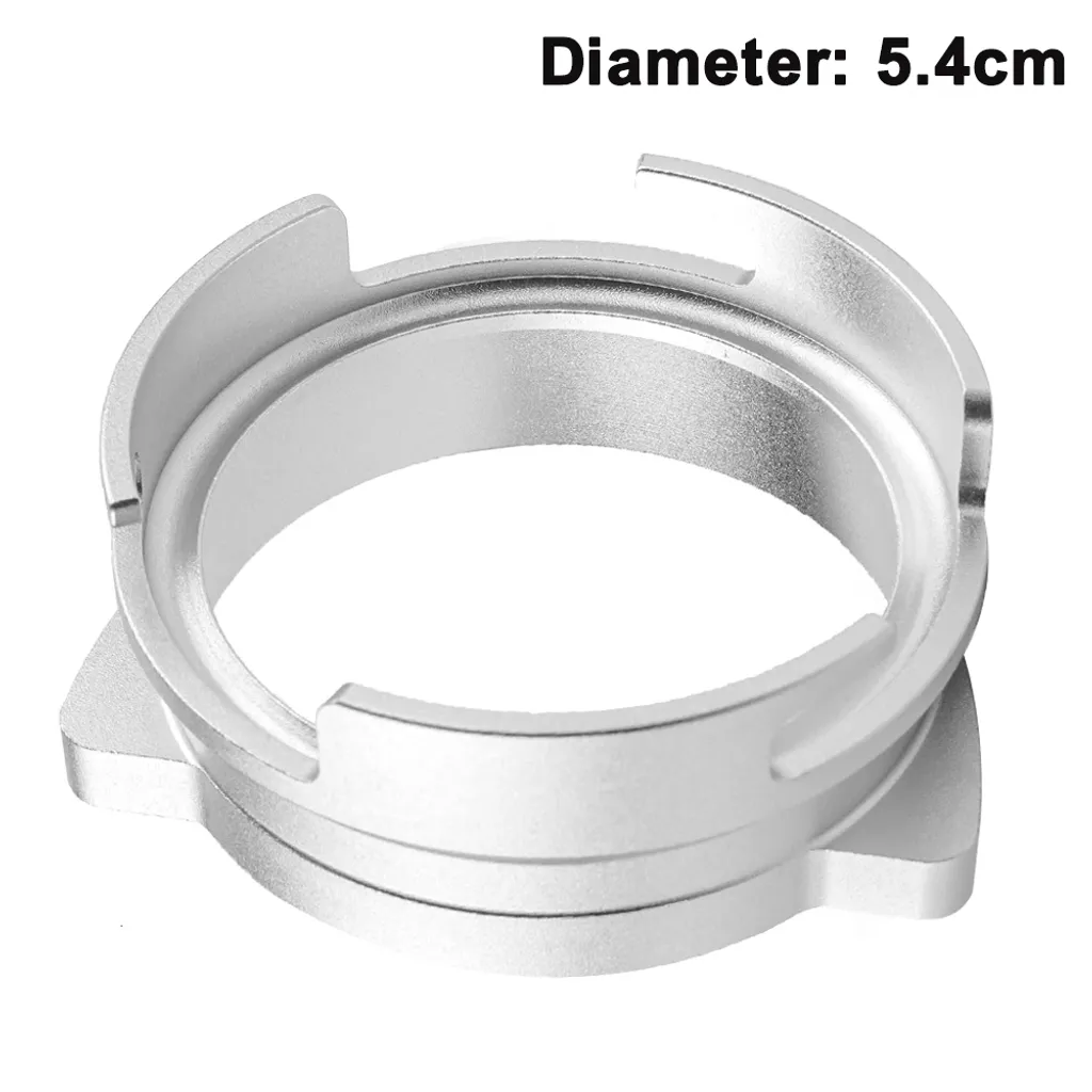 Kaffee Dosierring 54mm Espresso Kaffee Accessrioes Dosiertrichter Legierung Material, Silber/schwarz(silber)
